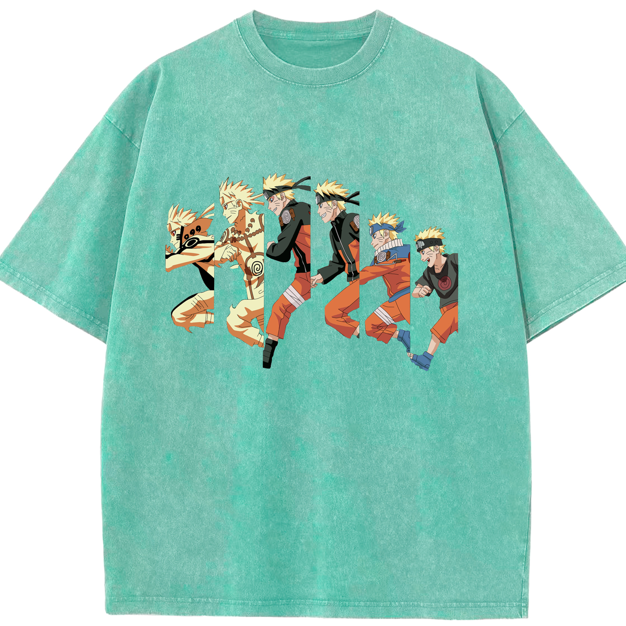 （画像用） NARUTO -ナルト- うずまき ナルト Uzumaki Naruto 綿100% ヴィンテージ風 半袖Tシャツ（フロントプリント）